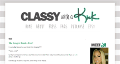 Desktop Screenshot of classywithakick.com