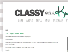 Tablet Screenshot of classywithakick.com